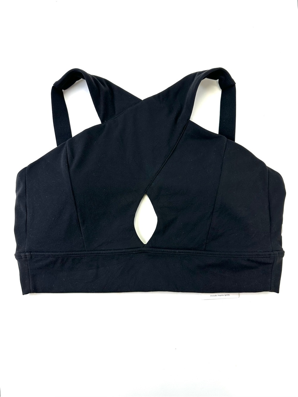 Buffbunny Black Crossover Sports Bra Large NWT Removable Padding